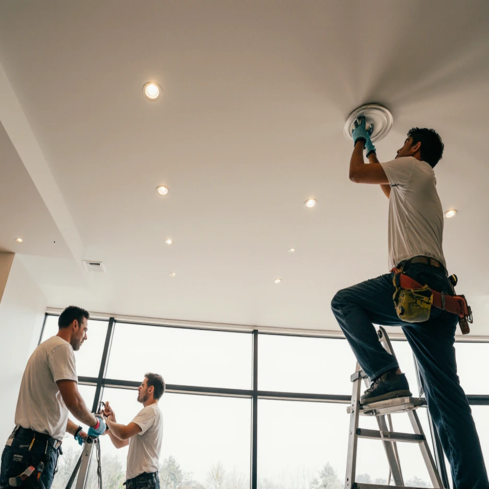 Indoor potlight installation